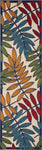 Nourison Aloha Indoor/Outdoor Multicolor 2'3" x 8' Area Rug (2x8)