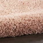 Nourison Malibu Shag Blush 3'11" x 5'11" Area Rug, Easy Clean, Non Shedding, Bed Room, Living Room, Dining Room, Kitchen (4x6)