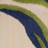 Nourison Aloha Indoor/Outdoor Multicolor 3'6" x 5'6" Area Rug, Easy Cleaning, Non Shedding, Bed Room, Living Room, Dining Room, Kitchen (4x6)