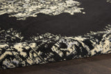 Nourison Grafix Black 4' x Round Area Rug Easy Clean, Non Shedding, Bed Room, Living Room, Dining Room, Kitchen (4' x Round)