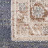 Nourison Serenity Home Vintage Ivory Blue 5'3" x 7'3" Area -Rug, Easy -Cleaning, Non Shedding, Bed Room, Living Room, Dining Room, Backyard, Deck, Patio (5x7)" }