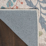 Nourison Washables Floral Cream Multicolor 4' x 6' Area -Rug, Easy -Cleaning, Non Shedding, Bed Room, Living Room, Dining Room, Kitchen (4x6)