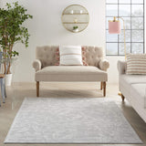 Nourison Whimsicle Floral Grey 4' x 6' Area Rug, Easy Cleaning, Non Shedding, Bed Room, Living Room, Dining Room, Kitchen (4x6)