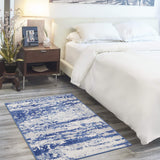 Nourison Whimsicle Artistic Ivory Navy 3' x 5' Area Rug, Easy Cleaning, Non Shedding, Bed Room, Living Room, Dining Room, Kitchen (3x5)