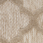Nourison Easy Care Moroccan Natural Beige 5' x 7' Area Rug, Trellis, Easy Cleaning, Non Shedding, Bed Room, Living Room, Dining Room, Backyard, Deck, Patio (5x7)