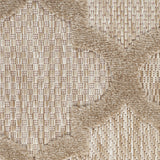 Nourison Easy Care Moroccan Natural Beige 5' x 7' Area Rug, Trellis, Easy Cleaning, Non Shedding, Bed Room, Living Room, Dining Room, Backyard, Deck, Patio (5x7)