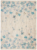 Nourison TRA04 Tranquil Bohemian Floral Ivory Area Rug 4' X 6'