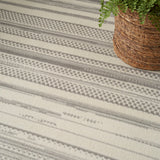 Nourison Grafix Abstract Ivory Grey 5'3" x 7'3" Area -Rug, Easy -Cleaning, Non Shedding, Bed Room, Living Room, Dining Room, Kitchen (5x7)