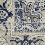 Nourison Cyrus Bohemian Ivory/Navy 2'6" x 4' area-rug, easy-clean, Non Shedding, Bed Room, Living Room, Dining Room, Kitchen (3x4)
