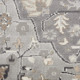 Nourison Elation Transitional Grey 5'3" x Round Area -Rug, Easy -Cleaning, Non Shedding, Bed Room, Living Room, Dining Room, Kitchen (5 Round)