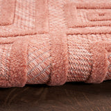 Nourison Versatile Indoor/Outdoor Coral/Orange 4' x 6' Area Rug, Easy Cleaning, Non Shedding, Bed Room, Living Room, Dining Room, Deck, Backyard, Patio, High Traffic Area (4x6)