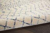 Nourison Royal Moroccan Farmhouse Beige Blue 2'2" x 7'6" Area Rug, Easy Cleaning, Non Shedding, Bed Room, Living Room, Dining Room, Kitchen (2x8)