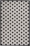 Nourison Aloha Indoor/Outdoor Black White 5 ft 3 in x 7 ft 5 in Area Rug, Outdoor, Modern, Geometric, Stain Resistant, Easy Cleaning, Patio, Backyard, Kitchen, Deck, Living Room, (5'x8')