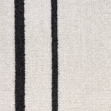 Nourison Essentials Indoor/Outdoor Solid Bordered Ivory/Black 6' x Round Area Rug, Easy Cleaning, Non Shedding, Bed Room, Living Room, Dining Room, Backyard, Deck, Patio (6 Round)