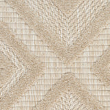 Nourison Versatile Indoor/Outdoor Cream 4' x 6' Area Rug, Easy Cleaning, Non Shedding, Bed Room, Living Room, Dining Room, Backyard, Deck, Patio (4x6)