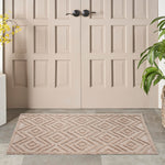 Nourison Versatile Outdoor Natural Beige 2' x 4' Area Rug, Easy Cleaning, Non Shedding, Bed Room, Living Room, Dining Room, Deck, Backyard, Patio (2x4)
