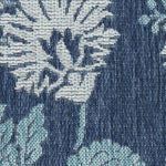 Nourison Garden Oasis Indoor/Outdoor Navy 5' x 7' Area Rug, Easy-Cleaning, Non Shedding, Bed Room, Living Room, Dining Room, Backyard, Deck, Patio (5x7)