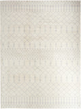 Nourison Astra Machine Washable Moroccan Ivory 6'7" x 9' Area Rug, Easy Clean, Non Shedding, Bed Room, Living Room, Dining Room, Kitchen (7x9)