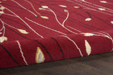 Nourison Grafix Red 5'3" x 7'3" Area -Rug, Modern, Botanical , Bed Room, Living Room, Dining Room, Kitchen, Easy -Cleaning, Non Shedding, (5' x 7')