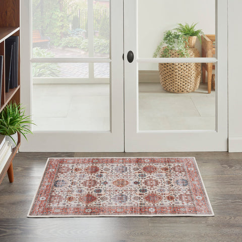 Nourison Fulton Vintage Beige/Multi 2' x 3' Area -Rug, Easy -Cleaning, Non Shedding, Bed Room, Living Room, Dining Room, Kitchen (2x3)