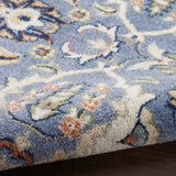 Nourison Home Allur All-over design Light Blue 2'3" x 7'6" Area -Rug, Easy -Cleaning, Non Shedding, Bed Room, Living Room, Dining Room, Kitchen (2x8)