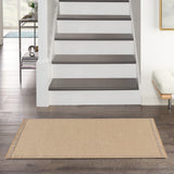 Nourison Washable Jute Solid Natural 2' x 4' Area Rug, Easy Cleaning, Non Shedding, Bed Room, Living Room, Dining Room, Kitchen (2x4)