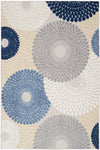 Nourison Aloha 42" x 66" Polypropylene Fabric Rug in Blue/Gray Finish