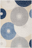 Nourison Aloha 42" x 66" Polypropylene Fabric Rug in Blue/Gray Finish