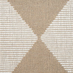 Nourison Washable Modern Jute Geometric Natural Ivory 5'3" x 7'3" Area Rug, Easy Cleaning, Non Shedding, Bed Room, Living Room, Dining Room, Kitchen (5x7)