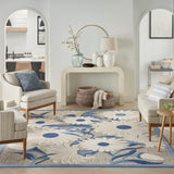 Nourison Aloha 4' x 6' Blue Gray Fabric Contemporary Area Rug (4' x 6')