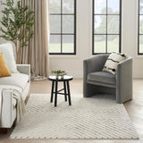 Nourison Cozy Modern Scandinavian Ivory Black 3'11" x 5'11" Area Rug, Non Shedding, Easy Cleaning Bed Room, Living Room, Dining Room, Kitchen (4x6)