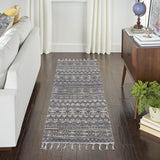 Nourison Asilah Mocha/Charcoal 2'2" x 8'2" Area -Rug, Modern, Moroccan, Easy -Cleaning, Non Shedding, Bed Room, Living Room, Dining Room, Kitchen, (8' x Runner)