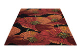 Nourison Fantasy Floral Black 2'6" x 4' Area -Rug, Easy -Cleaning, Non Shedding, Bed Room, Living Room, Dining Room, Kitchen (2x4)
