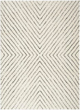 Nourison Cozy Modern Scandinavian Ivory Black 3'11" x 5'11" Area Rug, Non Shedding, Easy Cleaning Bed Room, Living Room, Dining Room, Kitchen (4x6)