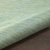 Nourison Positano Indoor/Outdoor Blue/Green 5' x 7' Area Rug, Easy Cleaning, Non Shedding, Bed Room, Living Room, Dining Room, Backyard, Deck, Patio (5x7)