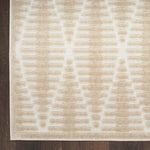 Nourison Casual Beige 2' x 6' Area Rug - Easy Clean, Non Shedding, Bed Room, Living Room, Dining Room, Kitchen (6' Runner)