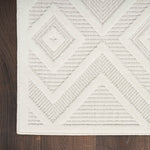 Nourison Versatile Indoor/Outdoor Ivory/White 2' x 4' Area Rug, Easy Cleaning, Non Shedding, Bed Room, Living Room, Dining Room, Backyard, Deck, Patio (2x4)