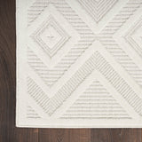 Nourison Versatile Indoor/Outdoor Ivory/White 4' x 6' Area Rug, Easy Cleaning, Non Shedding, Bed Room, Living Room, Dining Room, Deck, Backyard, Patio, High Traffic Area (4x6)