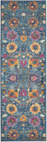 Nourison Passion Denim 1'10" x 6' Area Rug, Boho, Moroccan, Bed Room, Living Room, Dining Room, Kitchen, Easy Cleaning, Non Shedding, (6' Runner)