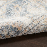 Nourison Astra Machine Washable 2'2" x 12' Grey/Blue Vintage Indoor Rug
