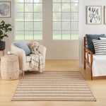 Nourison Positano Indoor/Outdoor Beige Ivory 4' x 6' Area Rug, Easy Clean, Non Shedding, Bed Room, Living Room, Dining Room, Deck, Backyard, Patio (4x6)