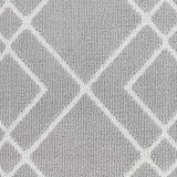 Nourison Modern Lines Modern Geometric Silver 5' x 7' Area-Rug, Easy-Cleaning, Non Shedding, Bed Room, Living Room, Dining Room, Kitchen (5x7)