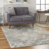Nourison Jubilant Abstract Grey 5'3" x 7'3" Area Rug, Easy Cleaning, Non Shedding, Bed Room, Living Room, Dining Room, Kitchen (5x7)