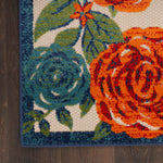 Nourison Aloha 4' x 6' Ivory Multicolor Fabric Outdoor Area Rug (4' x 6')