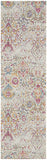 Nourison Damask Bohemian Multicolor 2'3" x 7'6" Area Rug, Easy Cleaning, Non Shedding, Bed Room, Living Room, Dining Room, Kitchen (2x8)