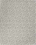Nourison Grafix Bohemian Grey 7'10" x 9'10" Area -rug, Easy -cleaning, Non Shedding, Bed Room, Living Room, Dining Room, Kitchen (8x10)