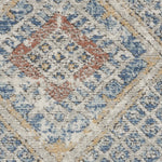 Nourison Concerto Vintage Blue/Ivory 2'2" x 7'6" Area -Rug, Easy -Cleaning, Non Shedding, Bed Room, Living Room, Dining Room, Kitchen (2x8)