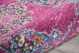 Nourison Passion Fuchsia 2'2" x 7'6" Area Rug, Boho, Traditional, Easy Clean, Non Shedding, Bed Room, Living Room, Hallway, (8' Runner)
