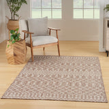 Nourison Positano Indoor/Outdoor Beige 5' x 7' Area Rug, Easy Cleaning, Non Shedding, Bed Room, Living Room, Dining Room, Deck, Backyard, Patio (5x7)