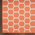Nourison Reversible Indoor Outdoor Coral 2' x 6' Area Rug Easy Clean, Non Shedding, Bed Room, Living Room, Dining Room, Kitchen (6' Runner)